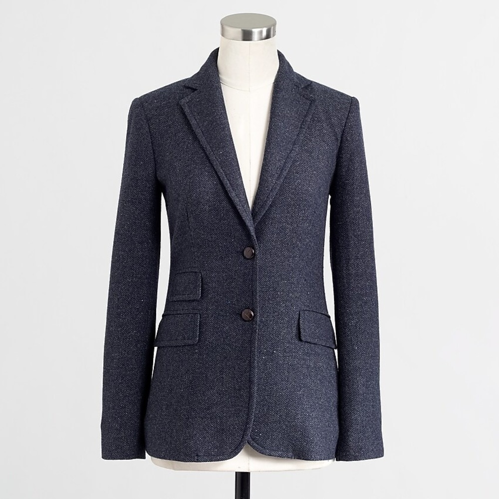 J.Crew Factory Navy Herringbone Blazer size 2
